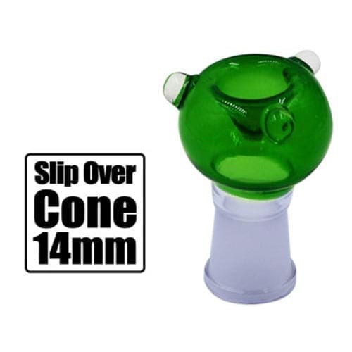 Green 14mm Slip Over Cone Piece Cone Piece