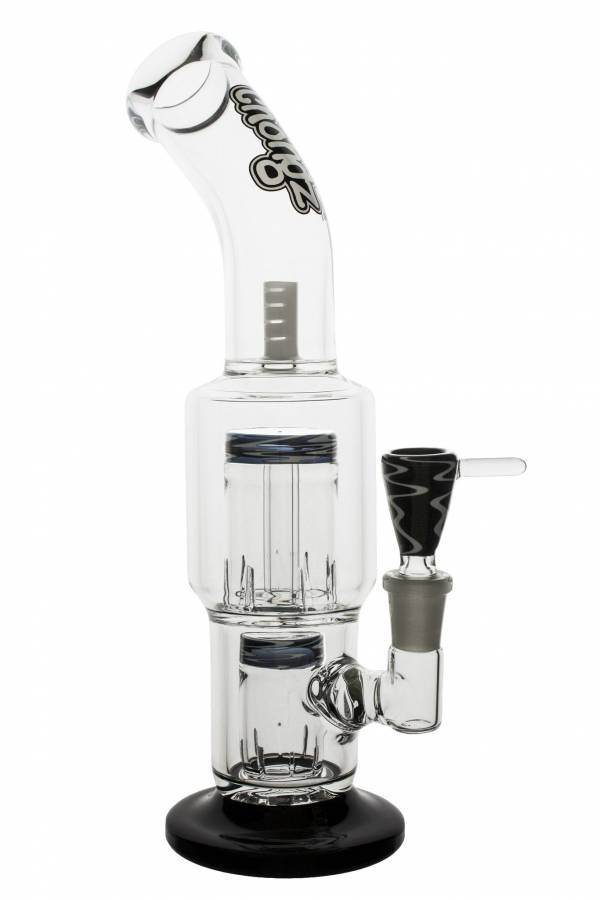 Chongz Dengers Double Percolator Glass Bong 28cm